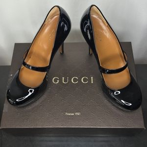 New Gucci Women's Black Platform Stilletos Heels made in Italy size 36 1/2 (6.5)